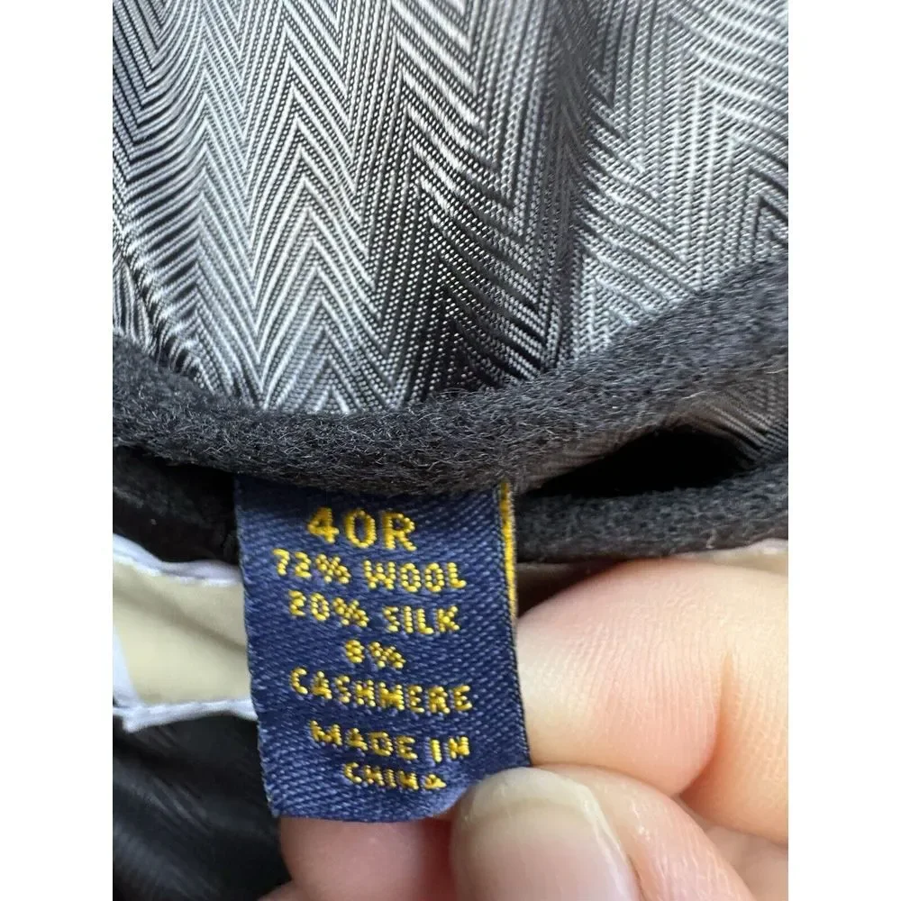 Michael Kors Men's Black Color Sports Coat‎ Size 40R Wool Blend 2 Button Blazer